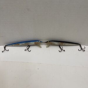 2 Vintage Rapala Original Floating Black Blue 7 Inch Jerkbait Fish Lure FINLAND